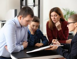 Divorced Parents Meeting with Child Custody Attorney
